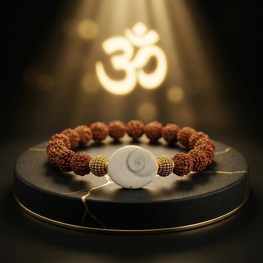 Rudraksha Gomti Chakra Bracelet - Aditya Kundali
