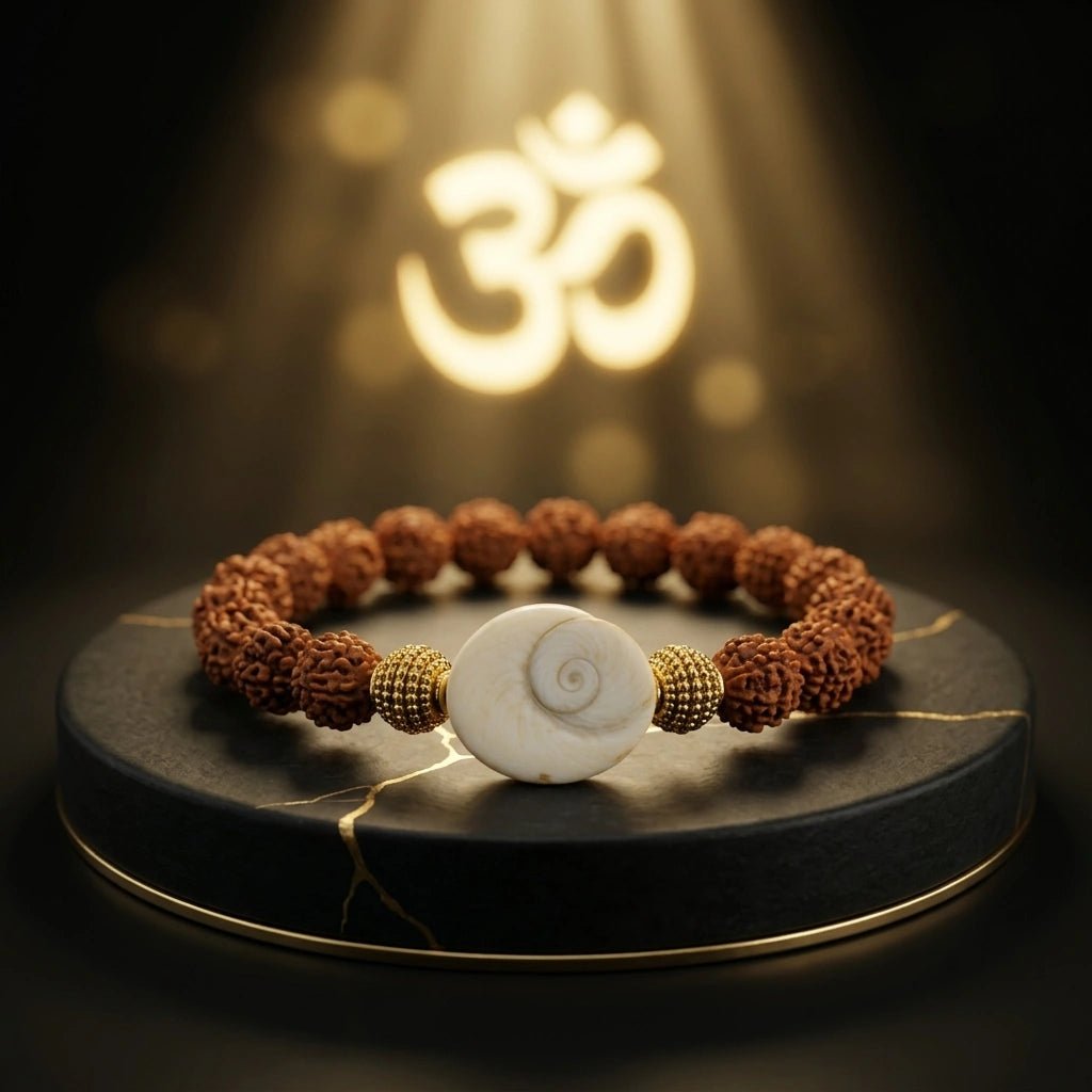 Rudraksha Gomti Chakra Bracelet - Aditya Kundali