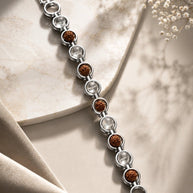 Rudraksha & Sphatik Link Bracelet - Aditya Kundali