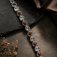 Rudraksha & Sphatik Link Bracelet - Aditya Kundali