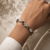 Rudraksha & Sphatik Link Bracelet - Aditya Kundali