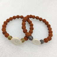 Rudraksha with Gomti Chakra Bracelet - Aditya Kundali