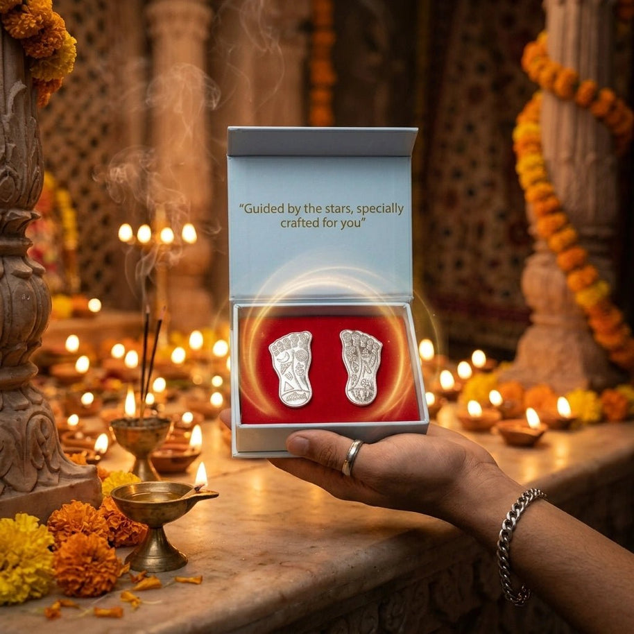 Silver/ चांदी चरण पादुका - Aditya Kundali