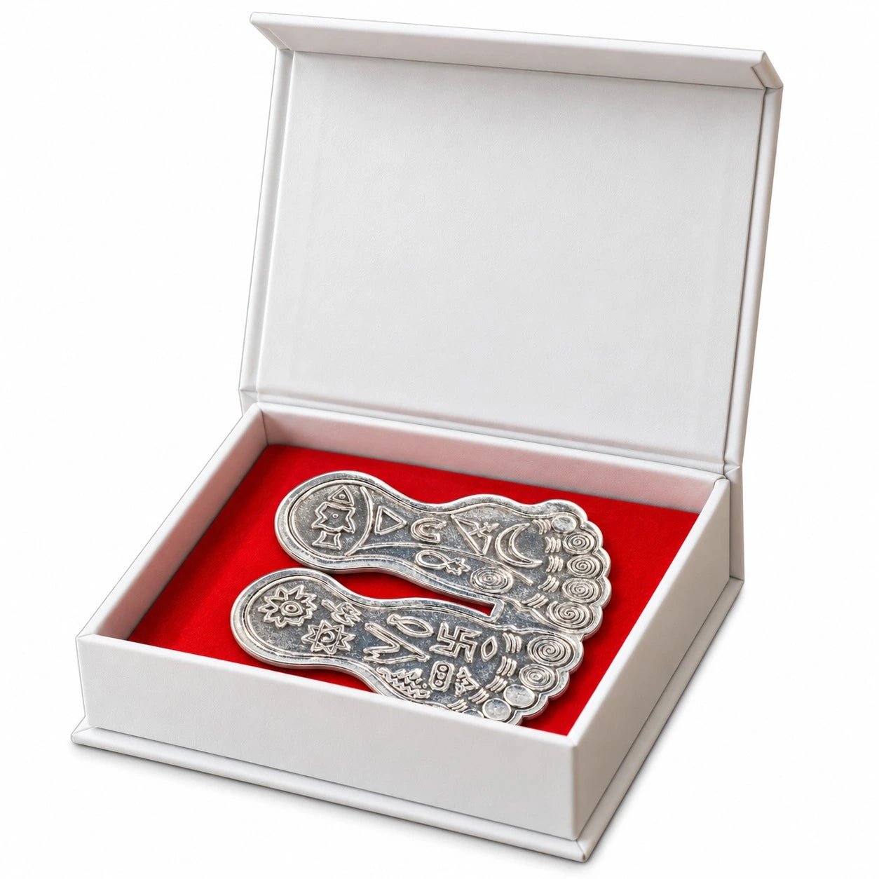 Silver Charan Paduka - Aditya Kundali