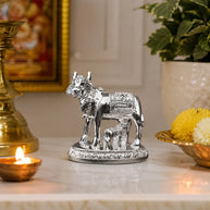 Silver Cow Calf Statue